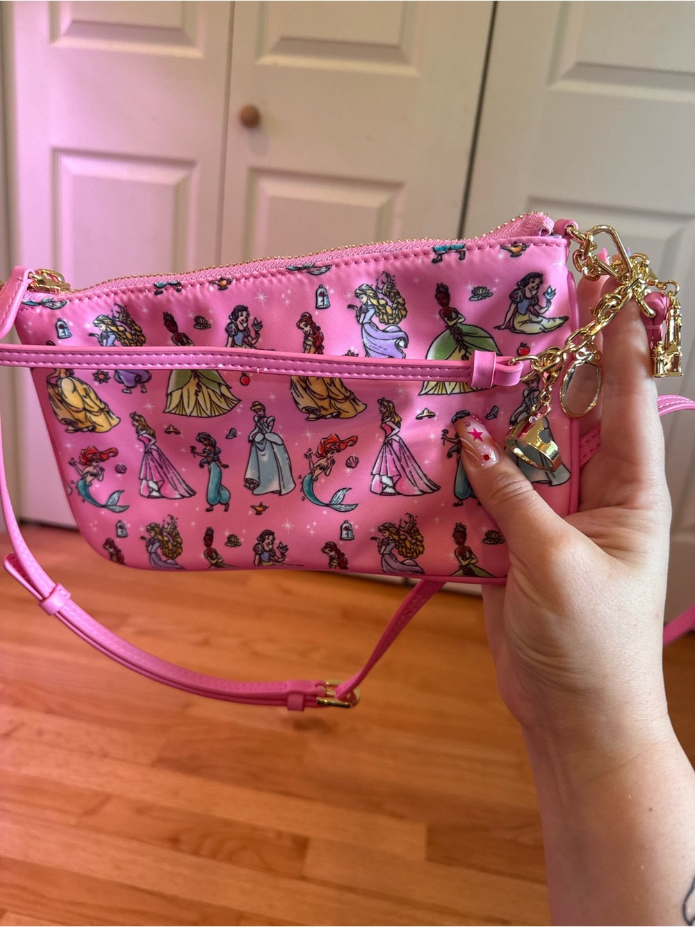 Stoney clover princess wristlet crossbody flat with charms